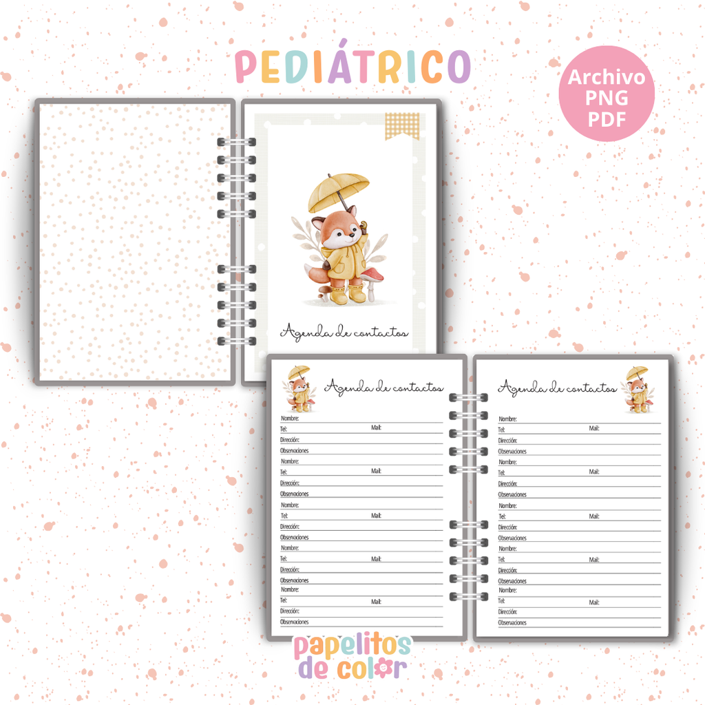 🦊 Cuaderno Pediátrico - Zorrita💕