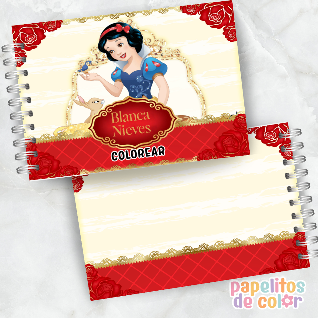 🍎 Libro para pintar Blancanieves 🍎