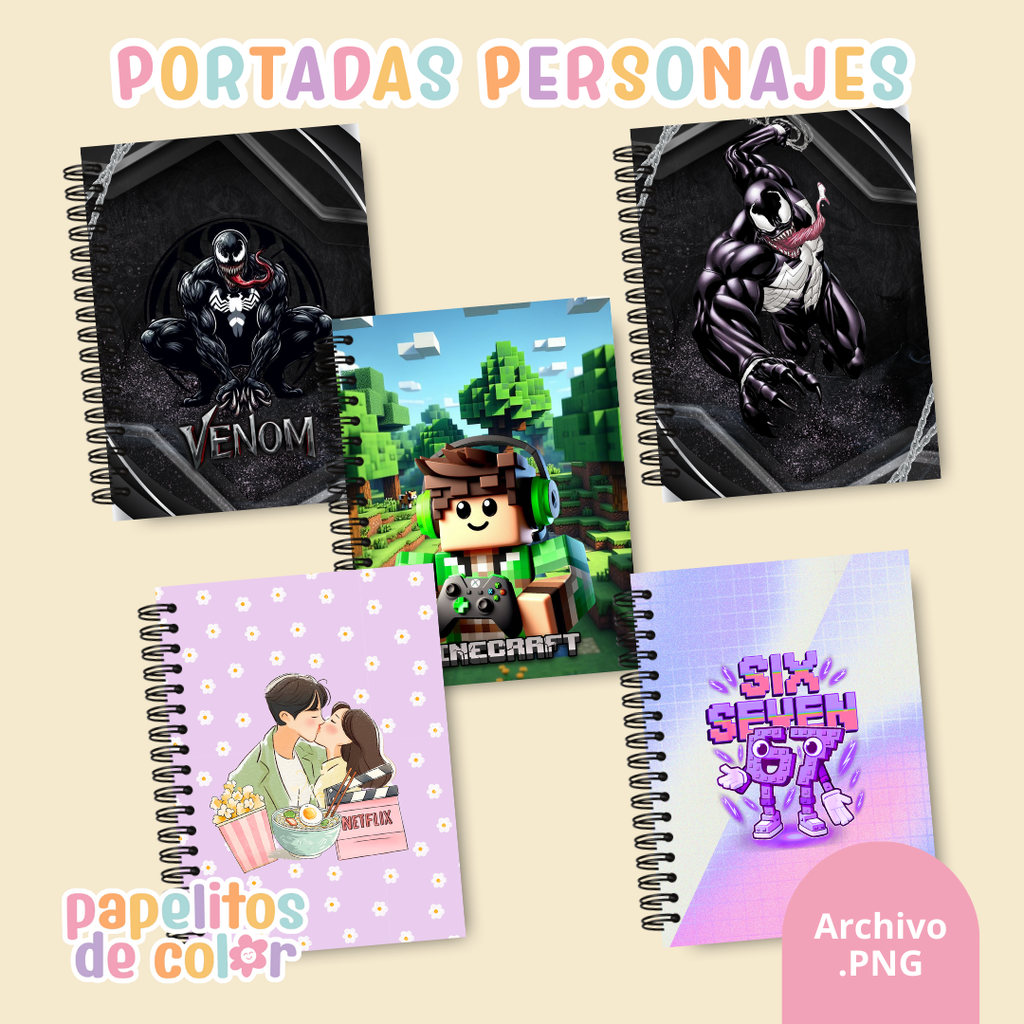 📚✨ Combo Portadas Personajes – Vol. 15 👑🎨