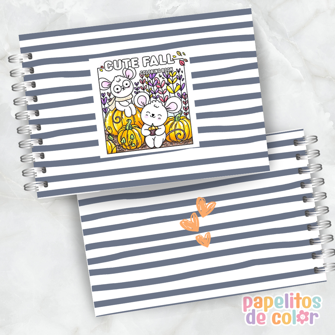 🍁🎨 Libro para Pintar Cute Fall  ✨