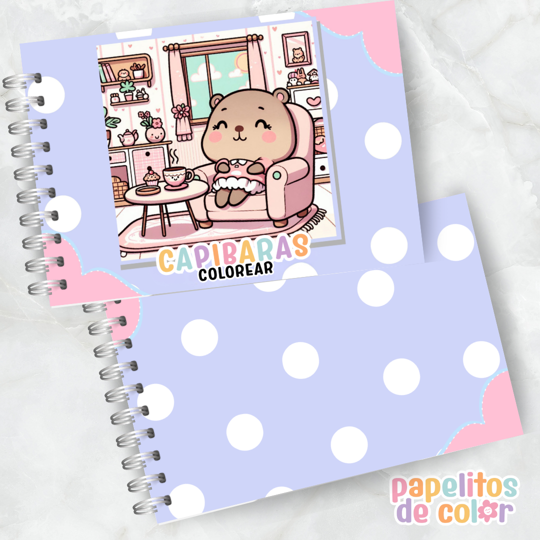 🦫 Libro para Pintar Capibaras Vol. 2  🎨✨