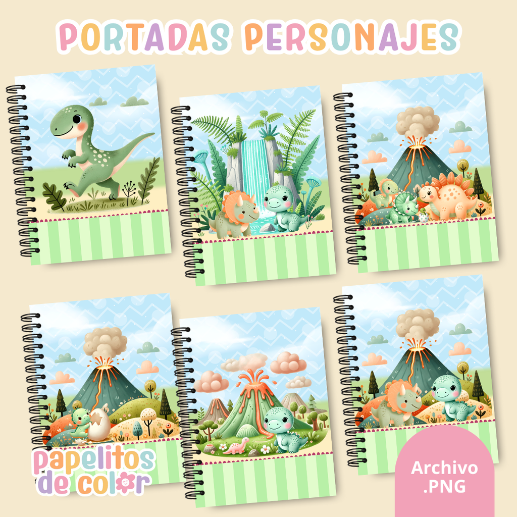 📚✨ Combo Portadas Personajes – Vol. 10 🦄🦖