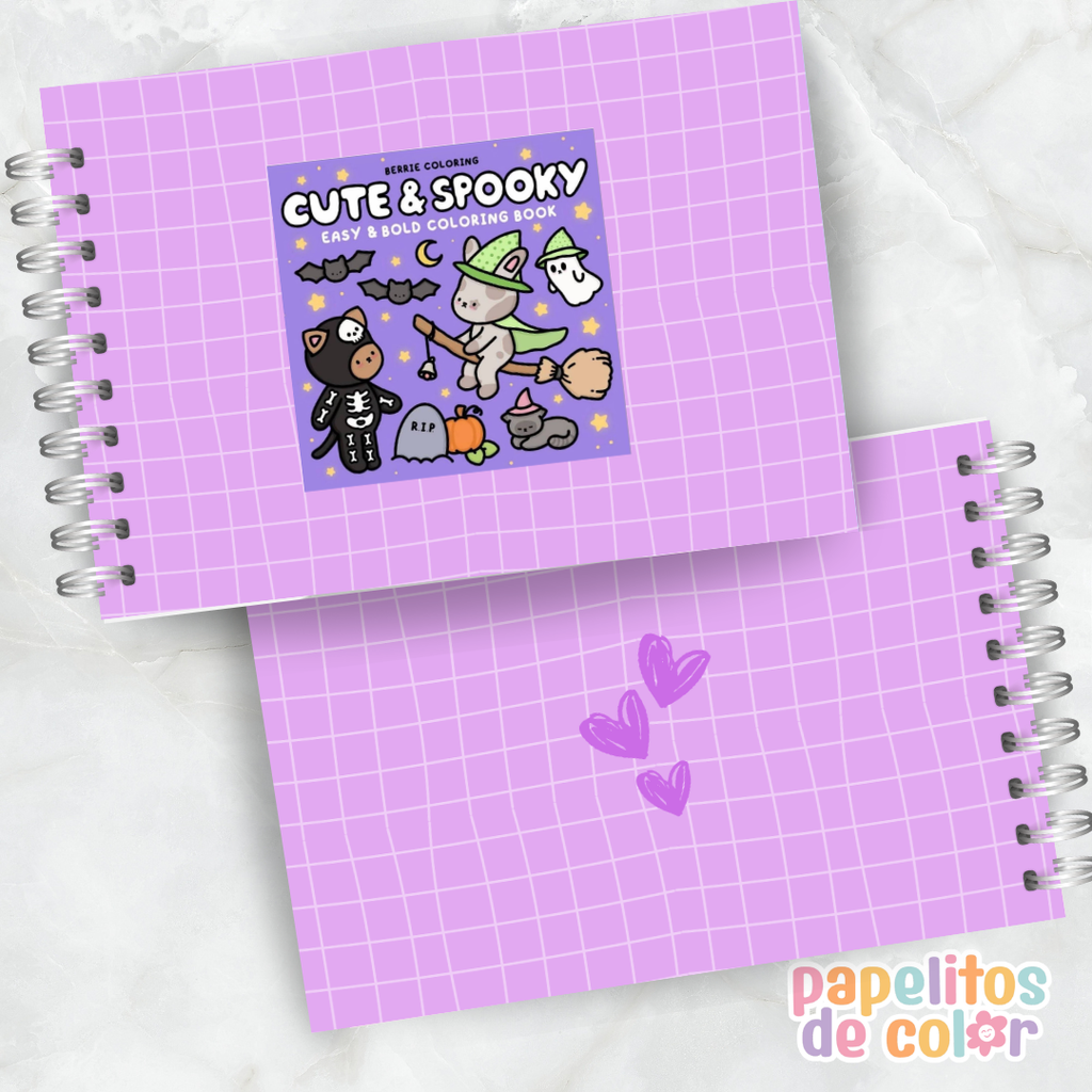 👻✨ Libro para Pintar Cute & Spooky 🎨🖤