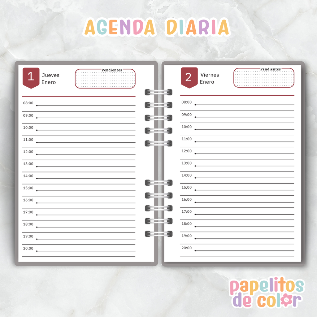 📘 Agenda Diaria Masculina 2026