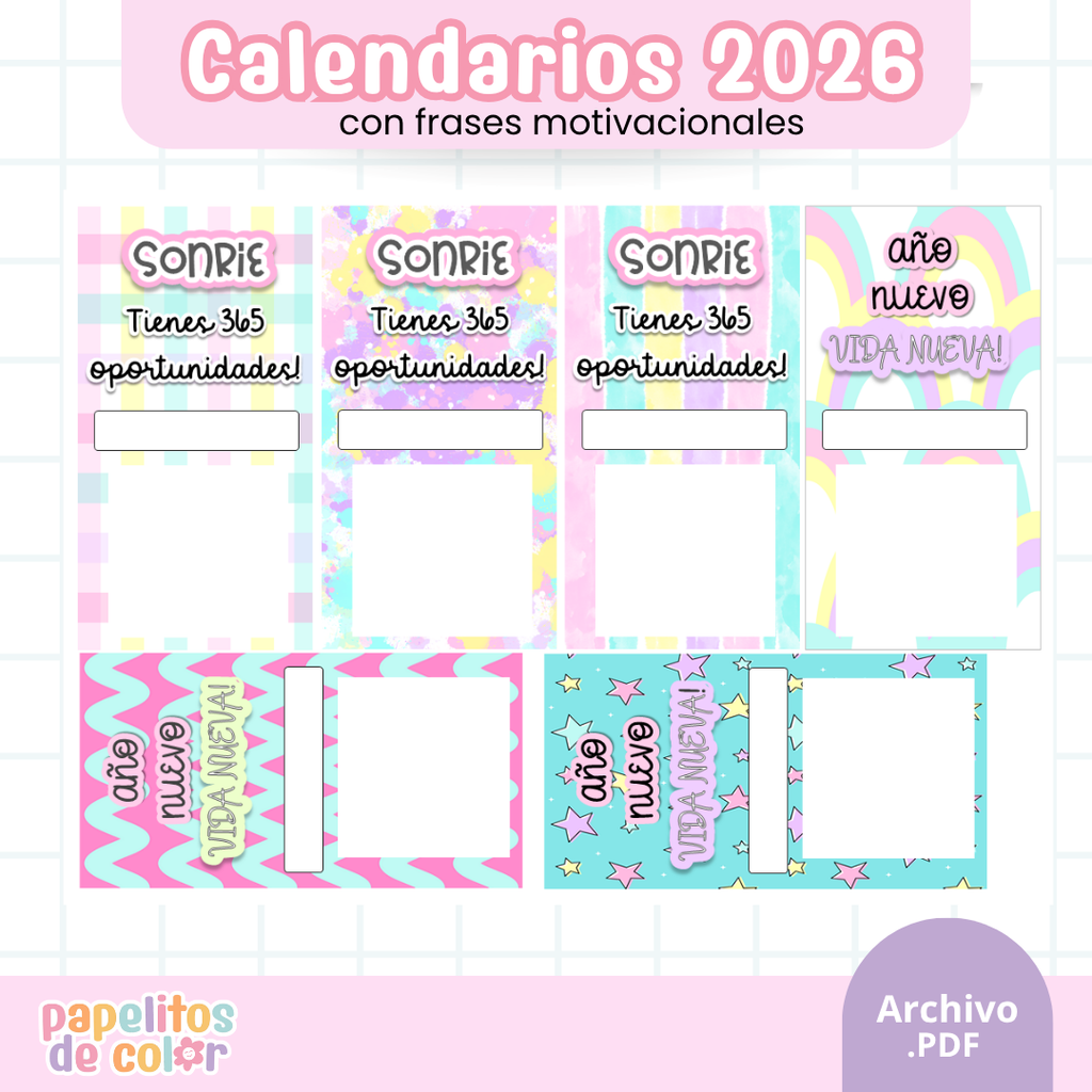 📅 Pack 30 Calendarios Surtidos