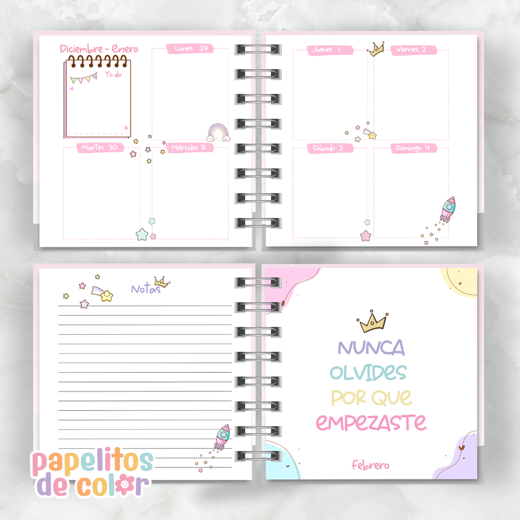 Agenda Pastel 2026 (15x15 cm) 🌸✨