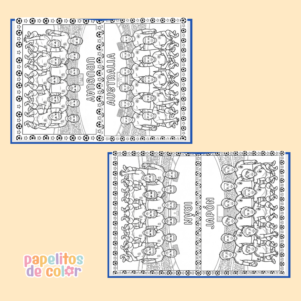 ⚽🎨 Libro para Colorear Equipos – Mundial 2026 🌍✨