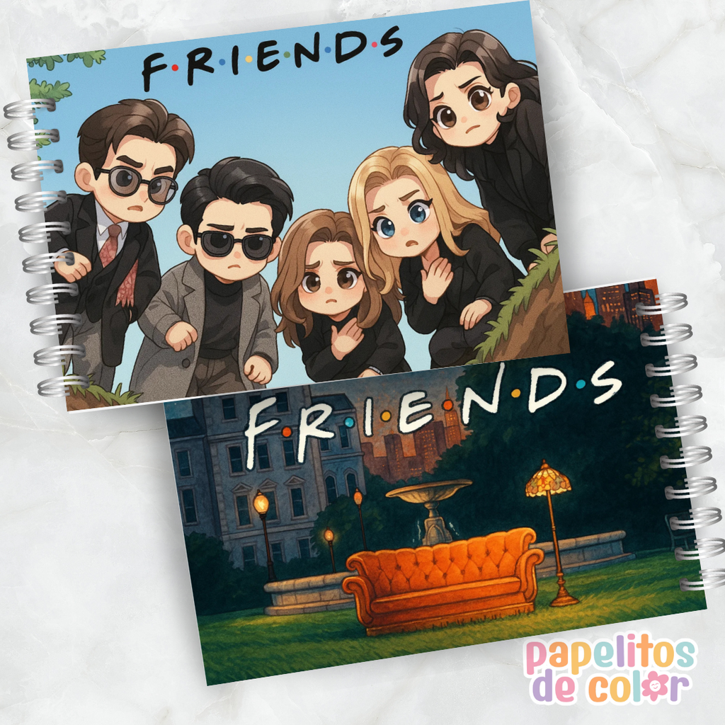 ☕🎶 Libro para pintar F.R.I.E.N.D.S 🛋️🎨