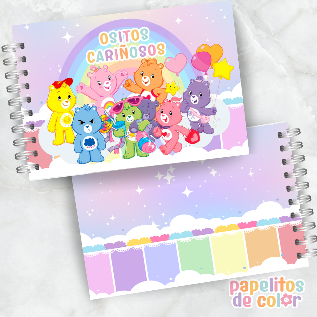 💖Libro para pintar Ositos Cariñositos 🐻🌈✨