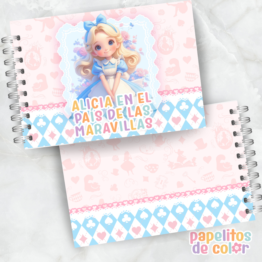 🐇🎩 Cuaderno para pintar Alicia 🎩🐇