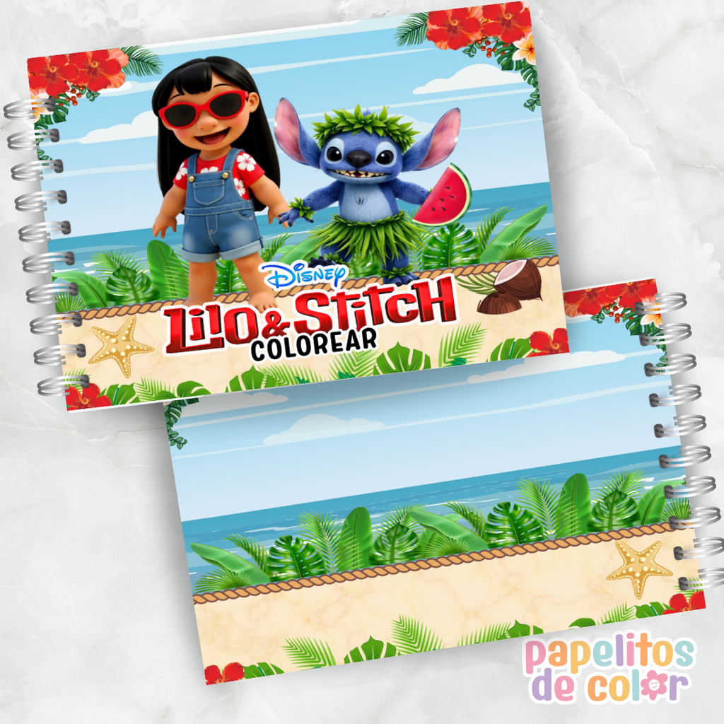 💙🌺 Libro para pintar Lilo & Stitch 2 🌺💙