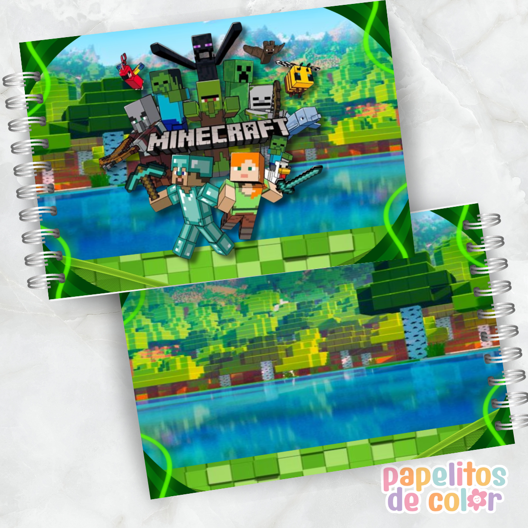 ⛏️🟩 Cuaderno para pintar Minecraft 🟩🎨