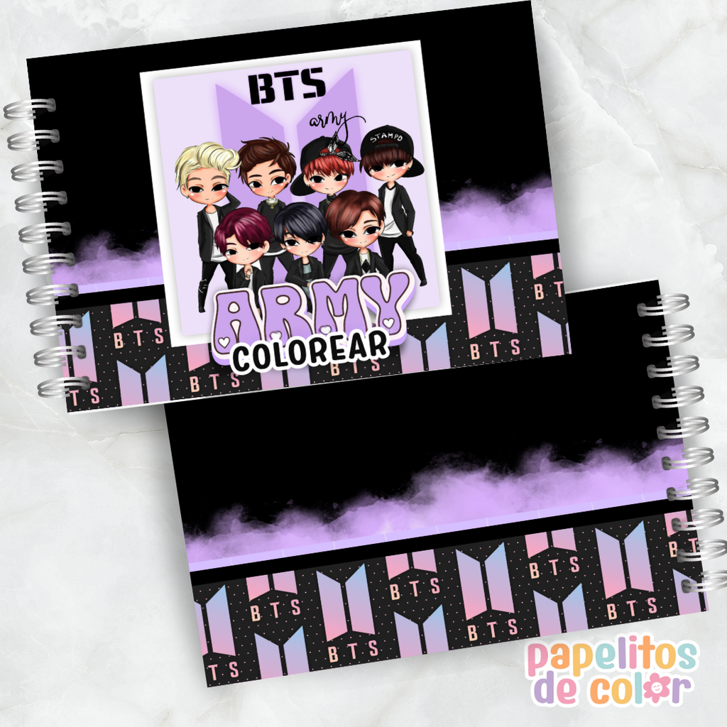 🎤✨ Cuaderno para pintar BTS ✨🎤