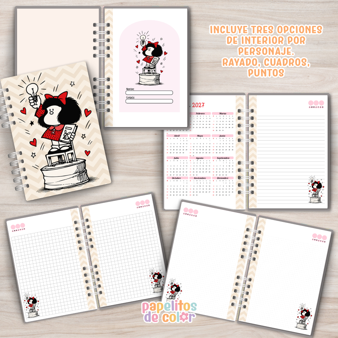 📚 Cuadernos A4 Mafalda 2027