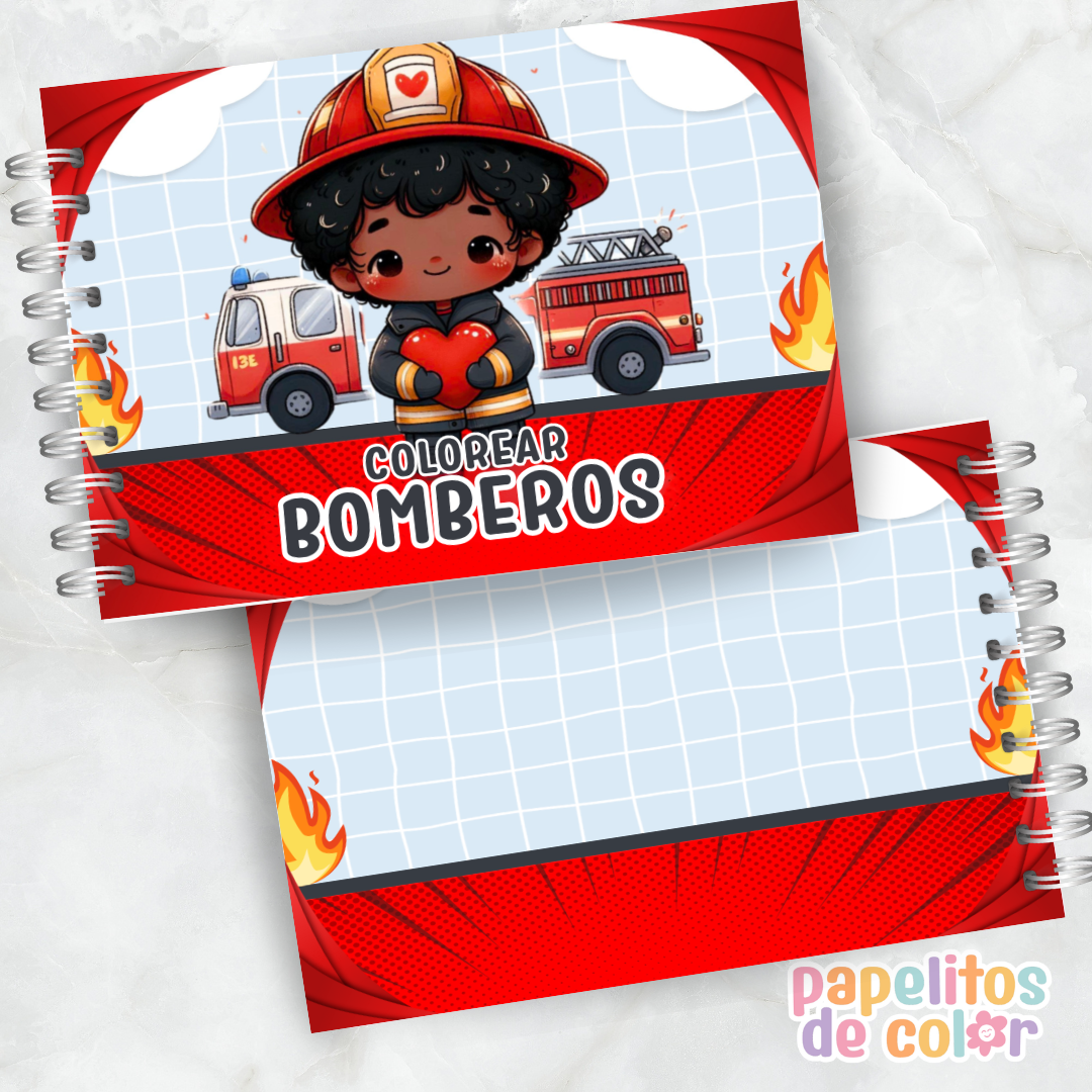 🚒🎶 Libro para pintar Bomberos 🔥🎨