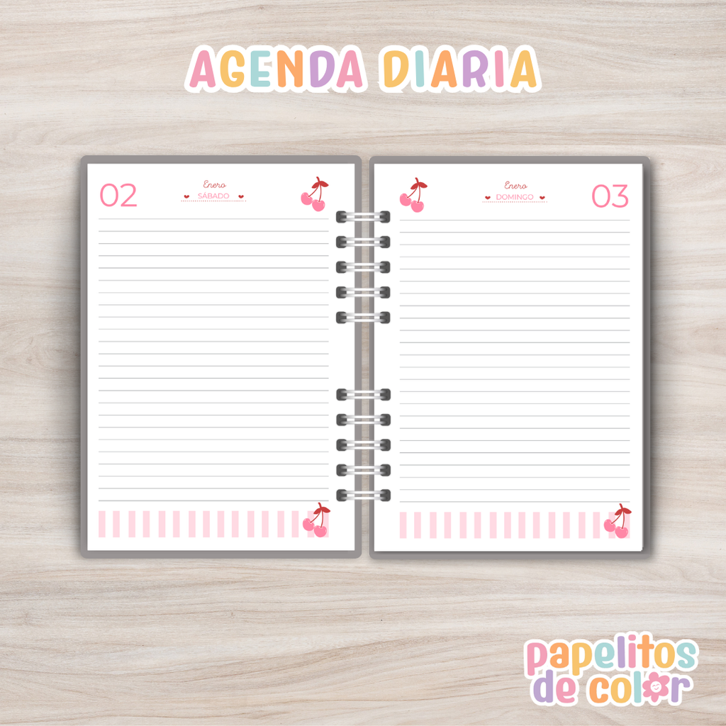 🍒 Agenda Cerezas - Diaria 2027  🍒