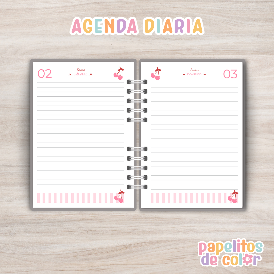 🍒 Agenda Cerezas - Diaria 2027  🍒