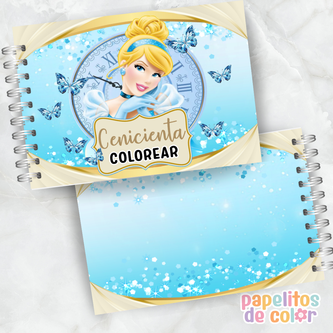 👠 Libro para pintar Cenicienta 👠