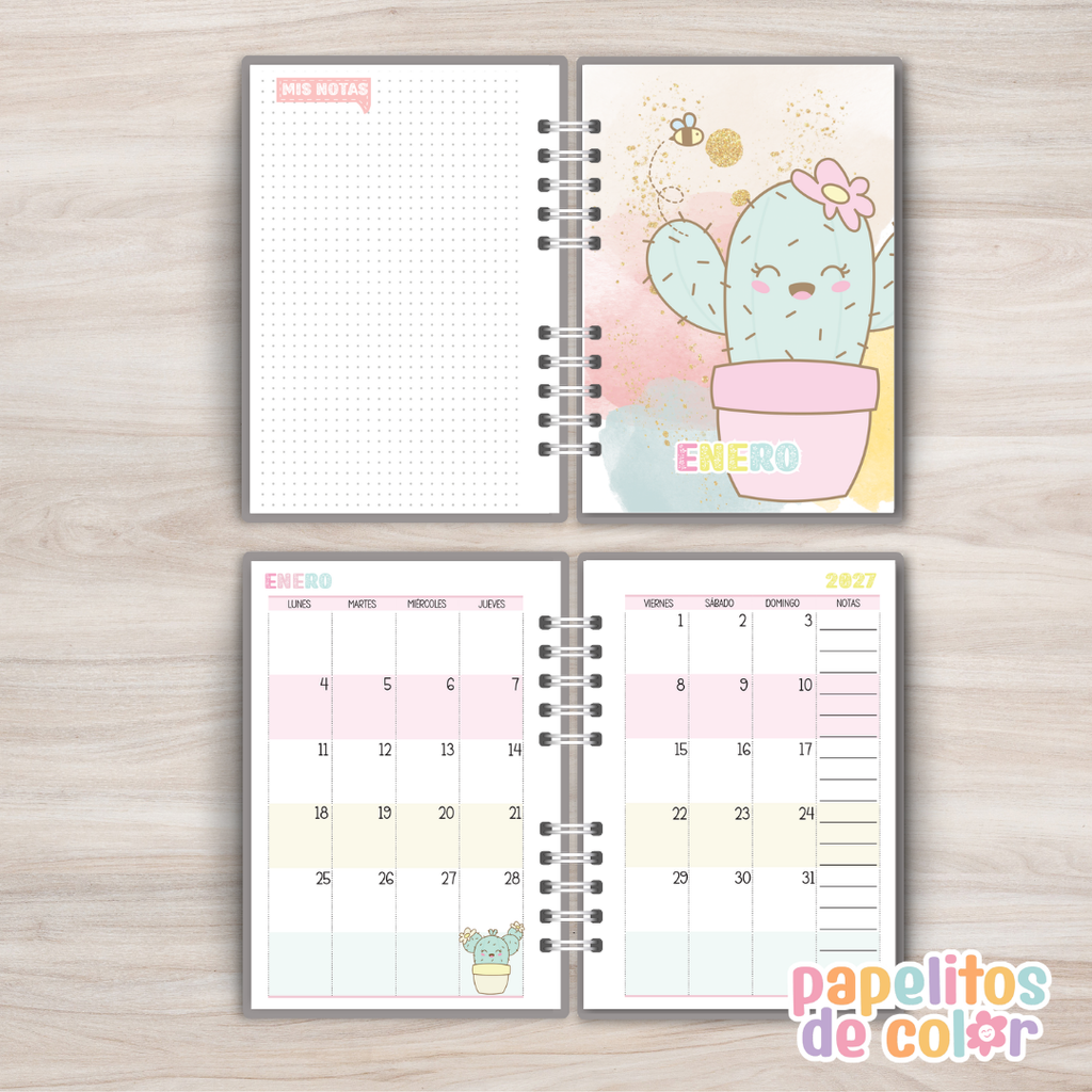 🌵 Agenda Semanal Cactus 2027 ✨