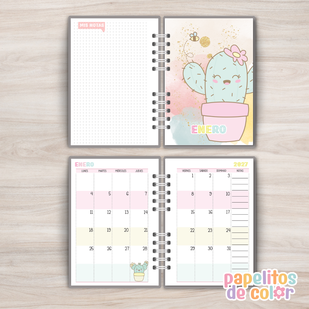 🌵 Agenda Semanal Cactus 2027 ✨