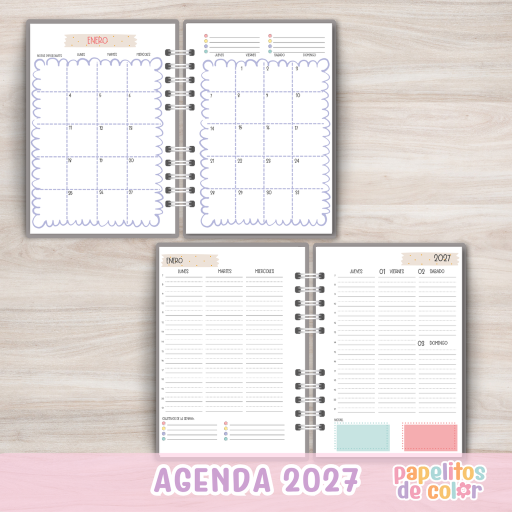 👩‍🏫📚 Agenda Docente - Semanal 2027  ✨📝