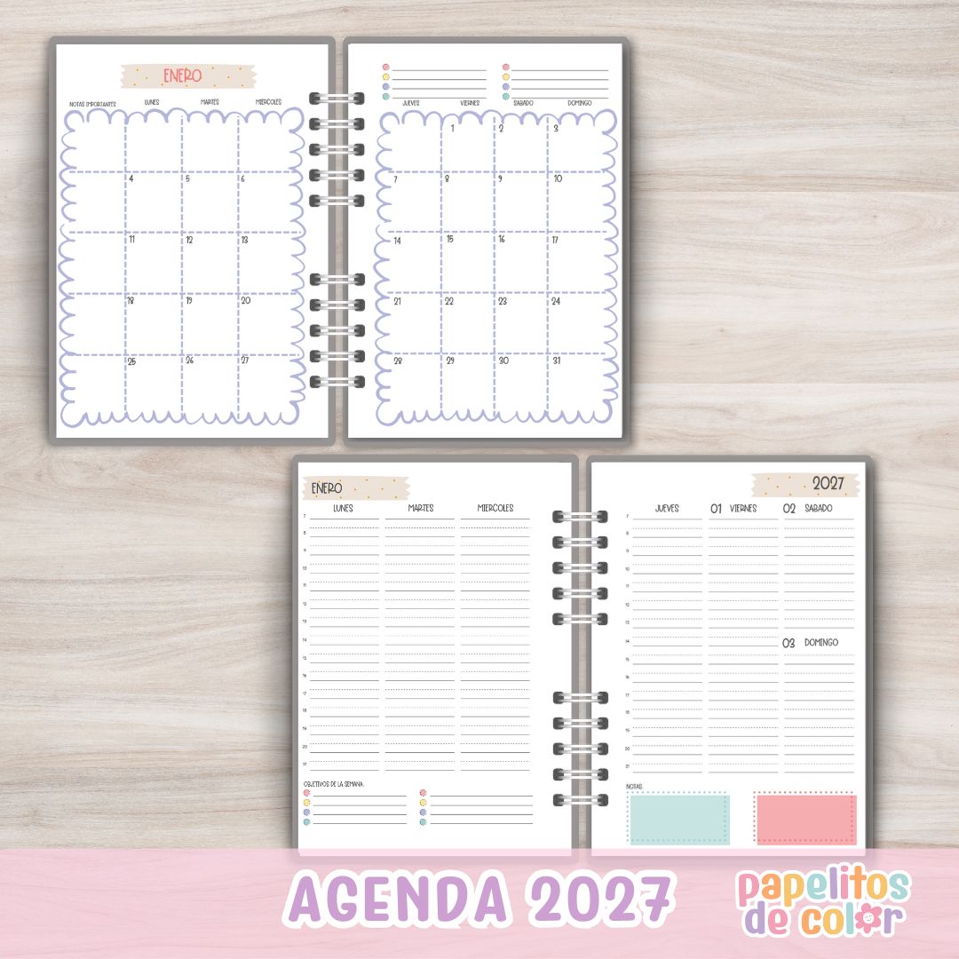 👩‍🏫📚 Agenda Docente - Semanal 2027  ✨📝