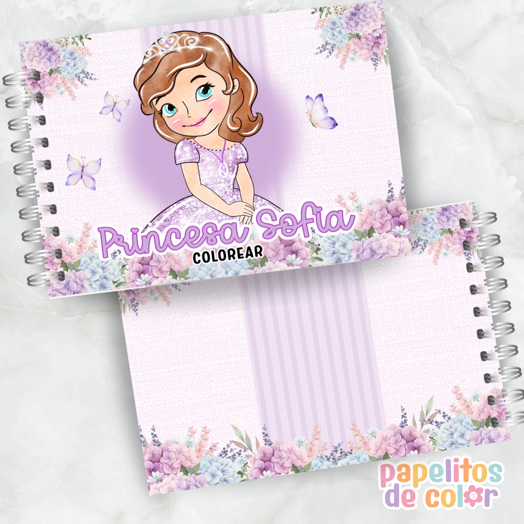 💜👑 Libro para pintar Princesita Sofía 👑💜