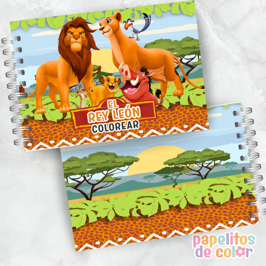 🦁🌿 Cuaderno para pintar Rey León 🌿🦁