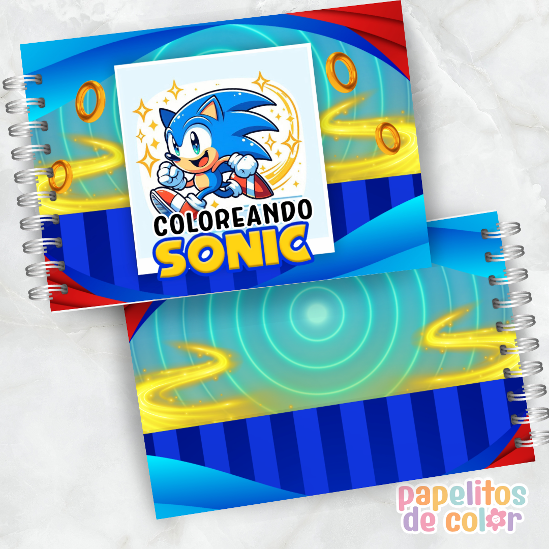 💙🎶 Libro para pintar Sonic ⚡🎨