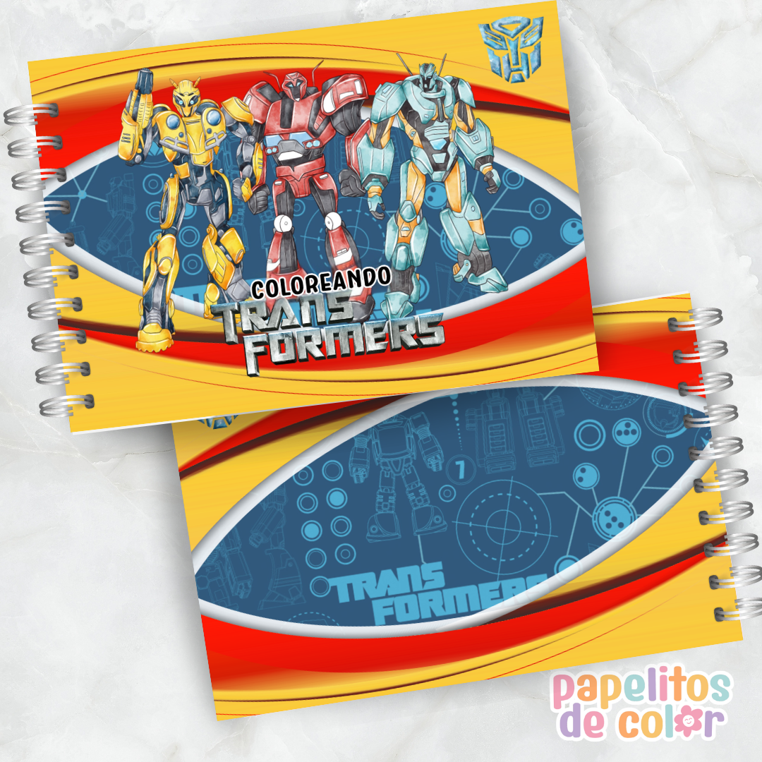 🤖🎶 Libro para pintar Transformers ⚡🎨