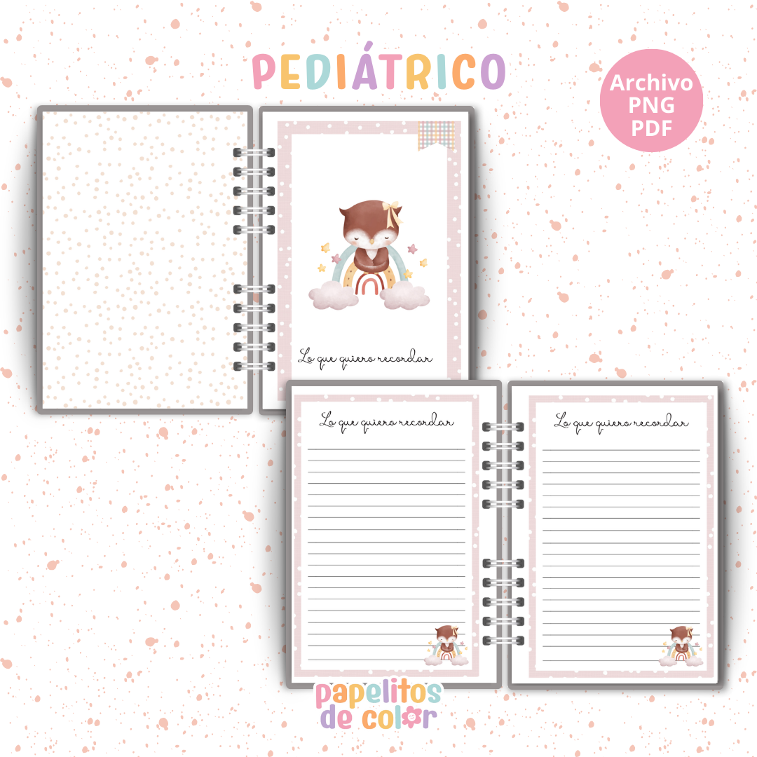 🦉 Cuaderno Pediátrico - Buhita 💕