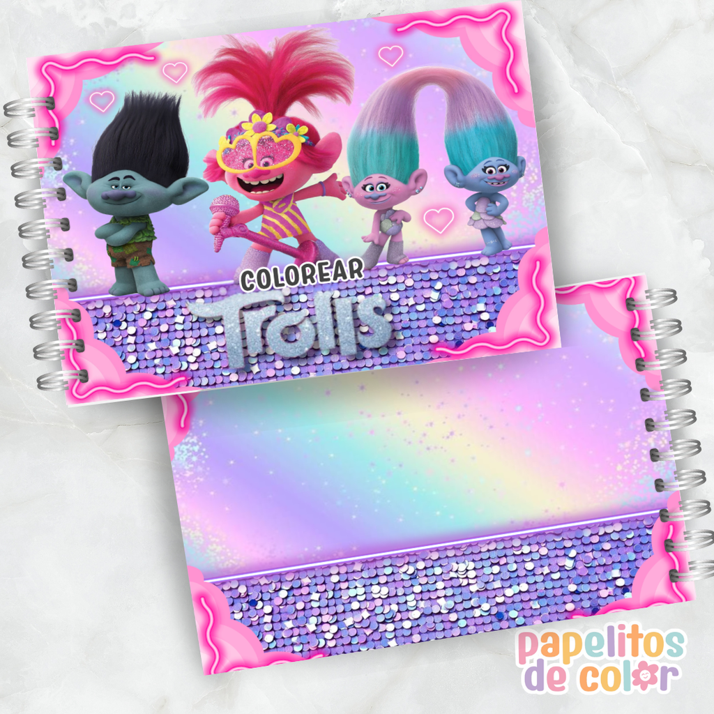 🌈✨ Libro para pintar Trolls ✨🌈