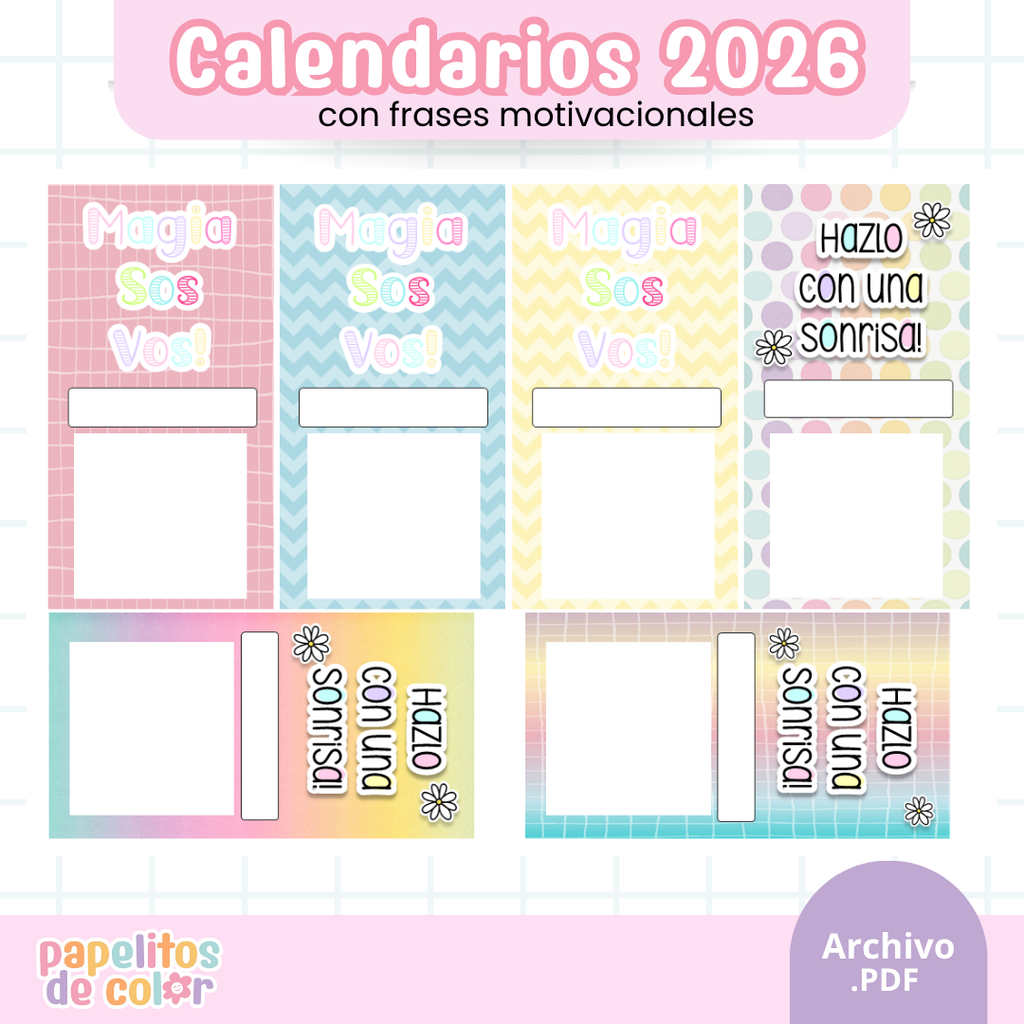 📅 Pack 30 Calendarios Surtidos