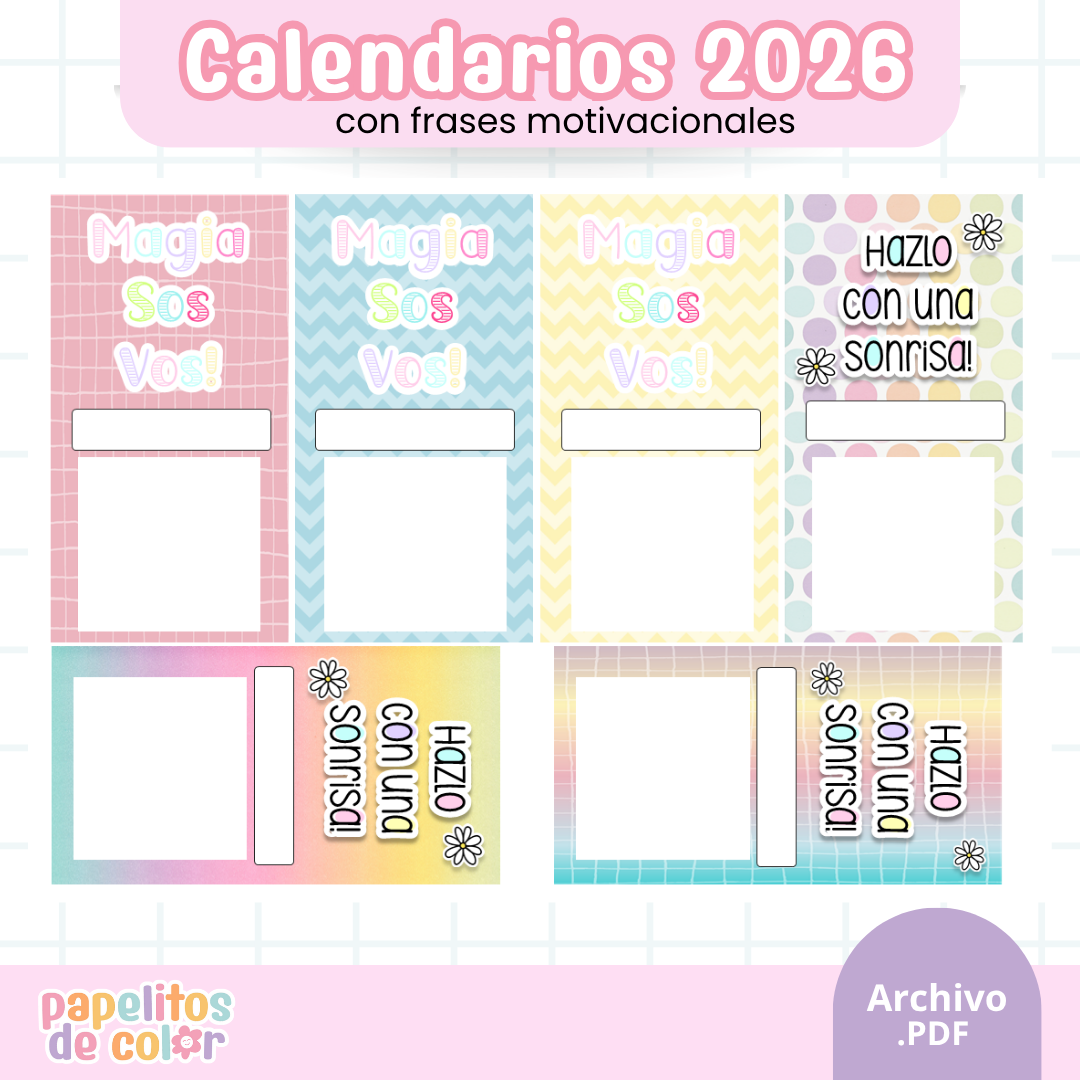 📅 Pack 30 Calendarios Surtidos