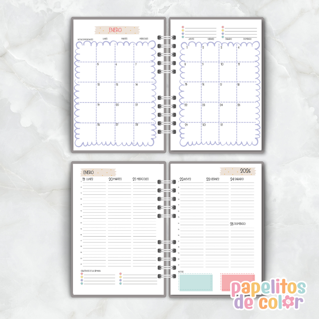 Agenda Docente 2026 ✏️📚✨