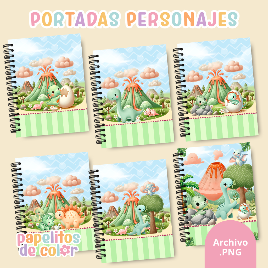 📚✨ Combo Portadas Personajes – Vol. 10 🦄🦖