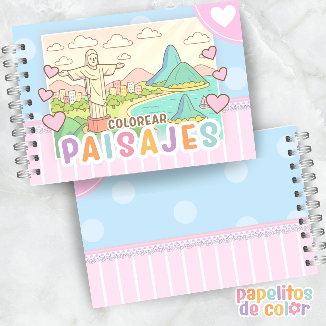 🌄 Libro para pintar Paisajes 🌄