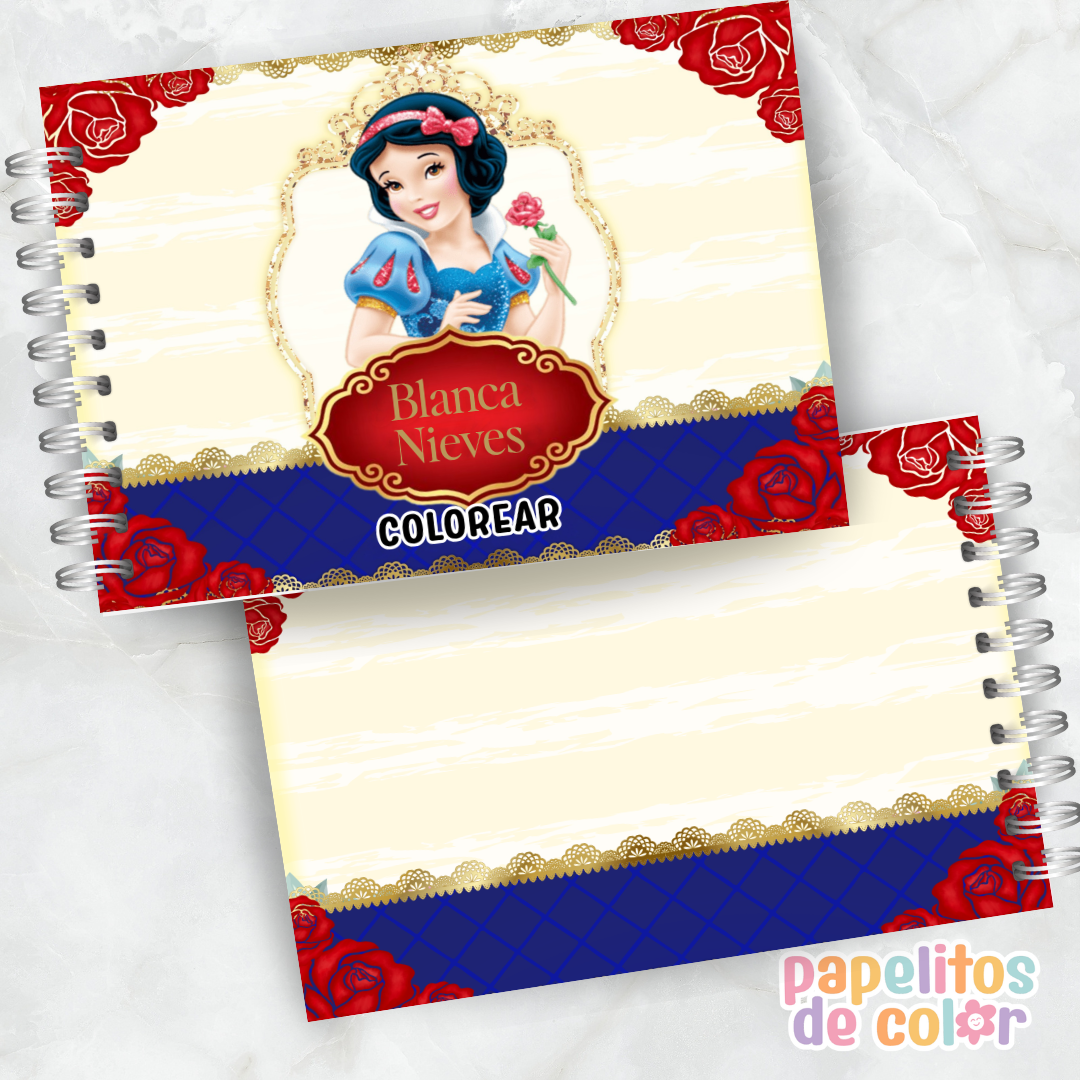 🍎 Libro para pintar Blancanieves 🍎