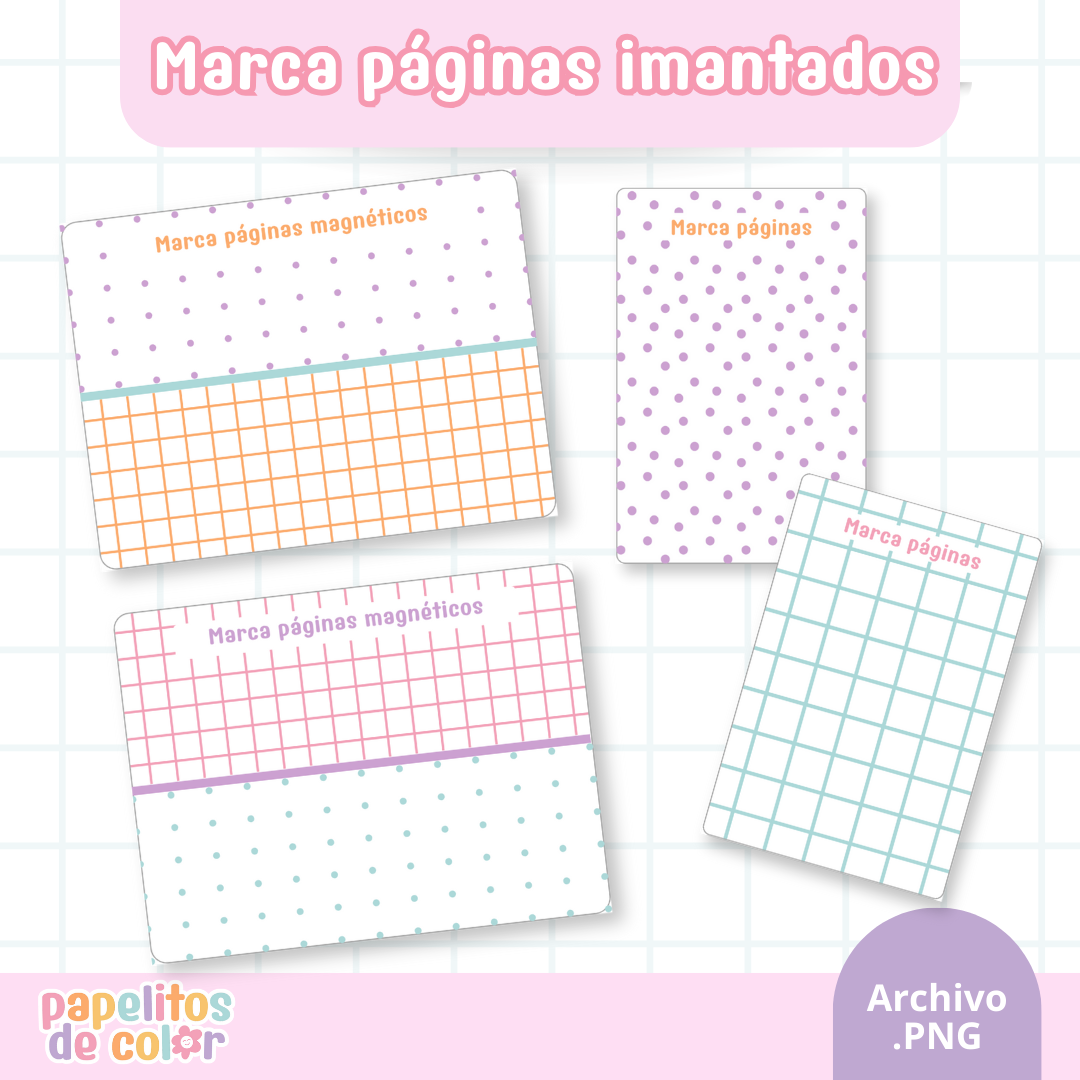 Pack 86 Marcapáginas (sin base) – Kit 2 📖✨🌈