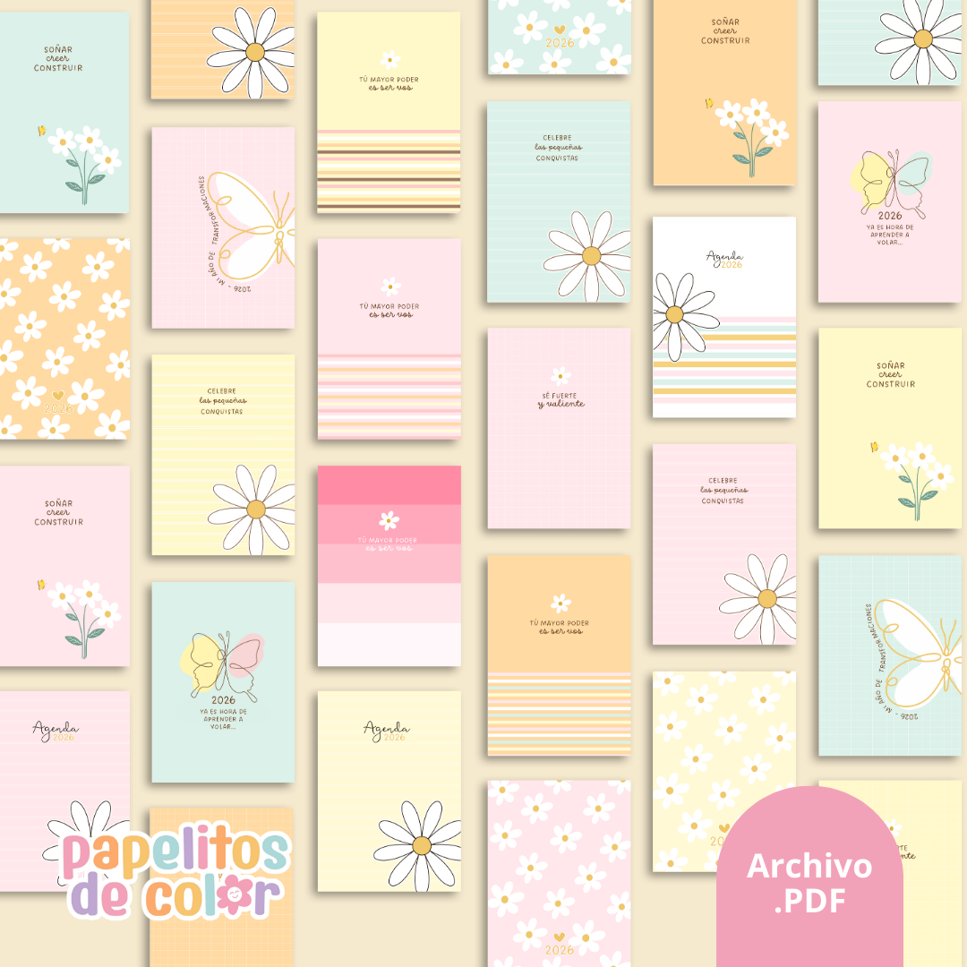 Pack 25 Portadas Agendas - Kit 5