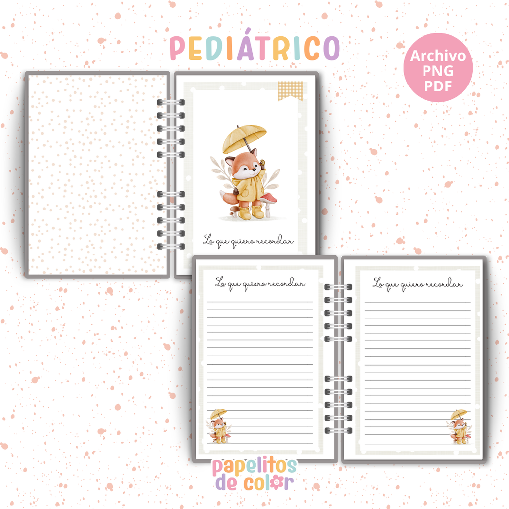🦊 Cuaderno Pediátrico - Zorrita💕