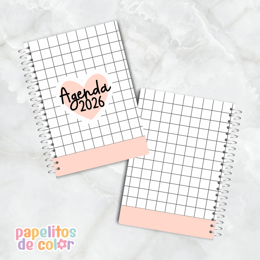 Agenda Pink Hearts 2026 💖✨