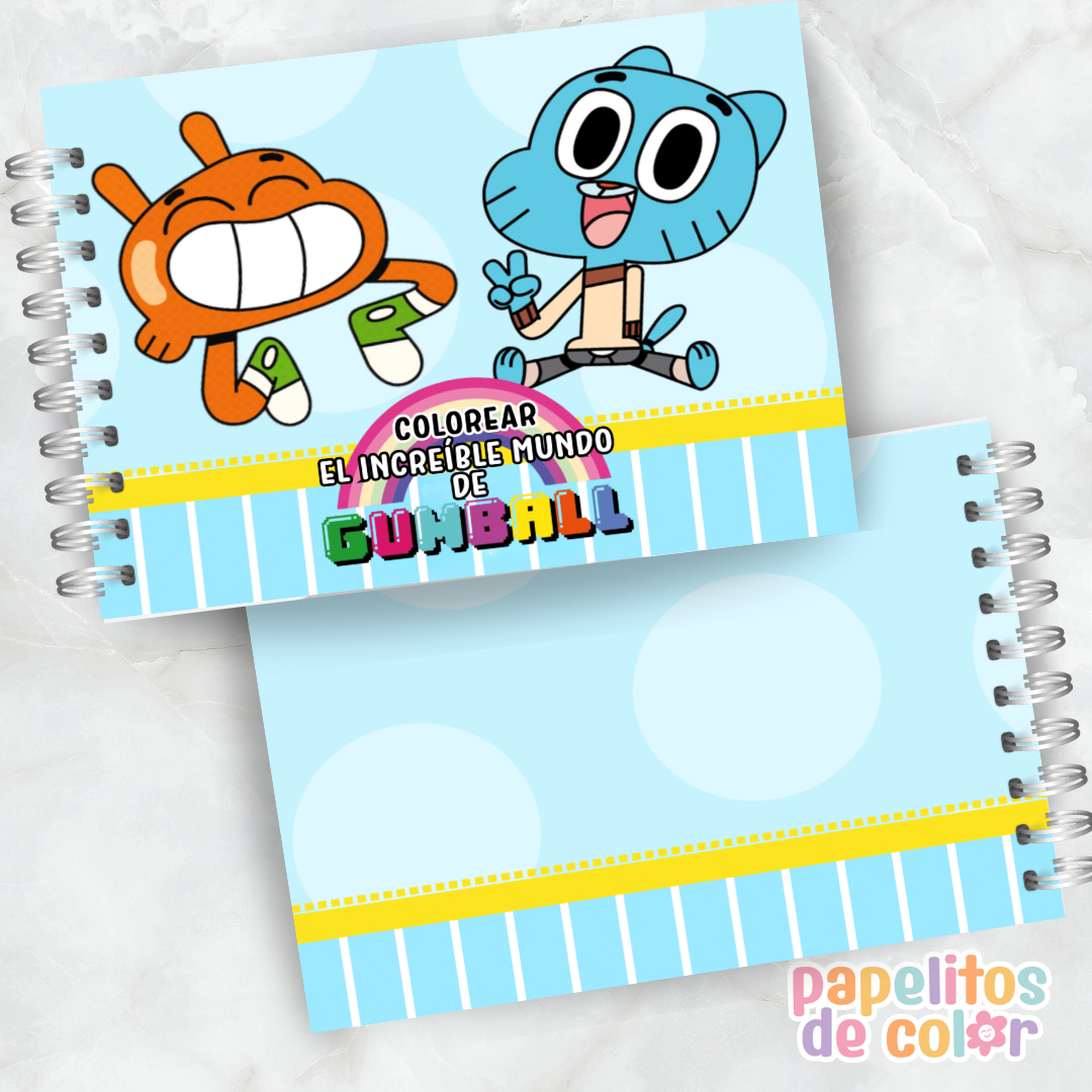 🎨 Libro para pintar El increíble mundo de Gumball 🎨