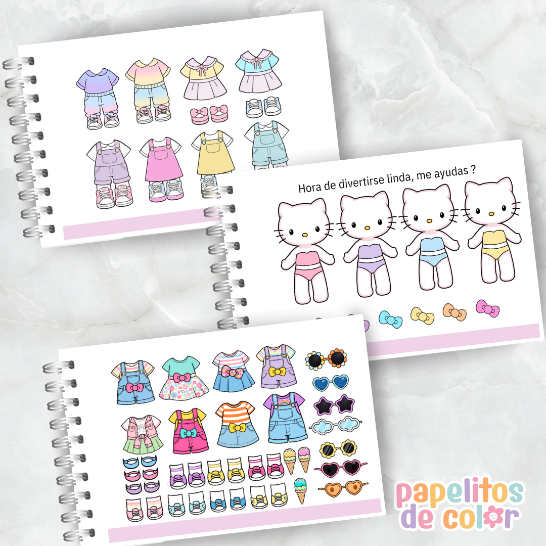 🎀🐱 ¡Paper Dolls Hello Kitty! 🌸💖