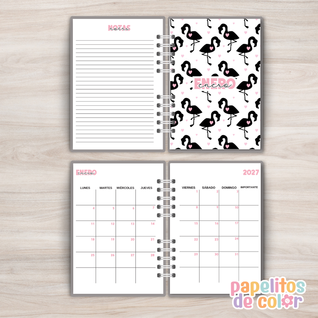 🦩 Agenda Semanal Flamingo 2027 ✨