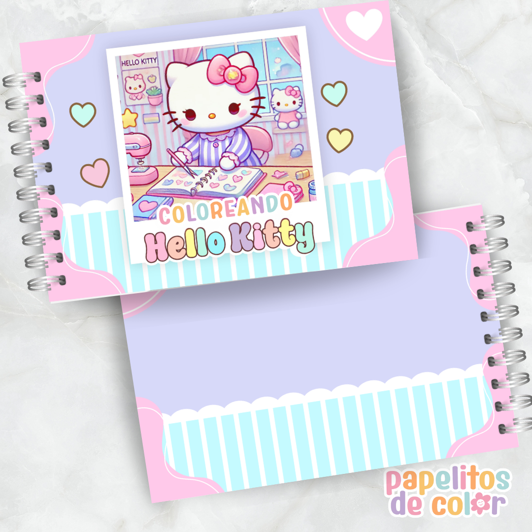 🐱💖Libro para pintar Hello Kitty 🎀✨