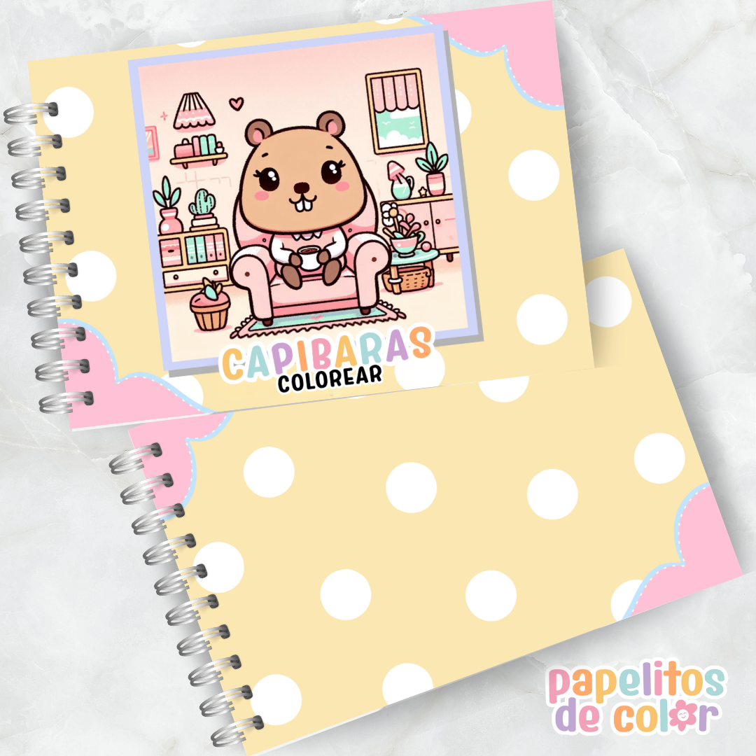 🦫 Libro para Pintar Capibaras Vol. 2  🎨✨