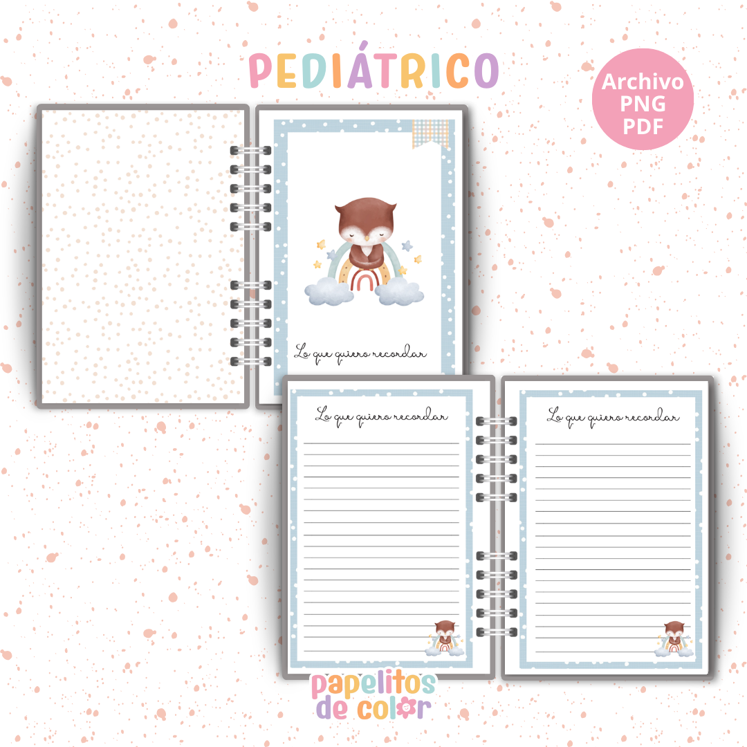 🦉 Cuaderno Pediátrico - Buhito 💙