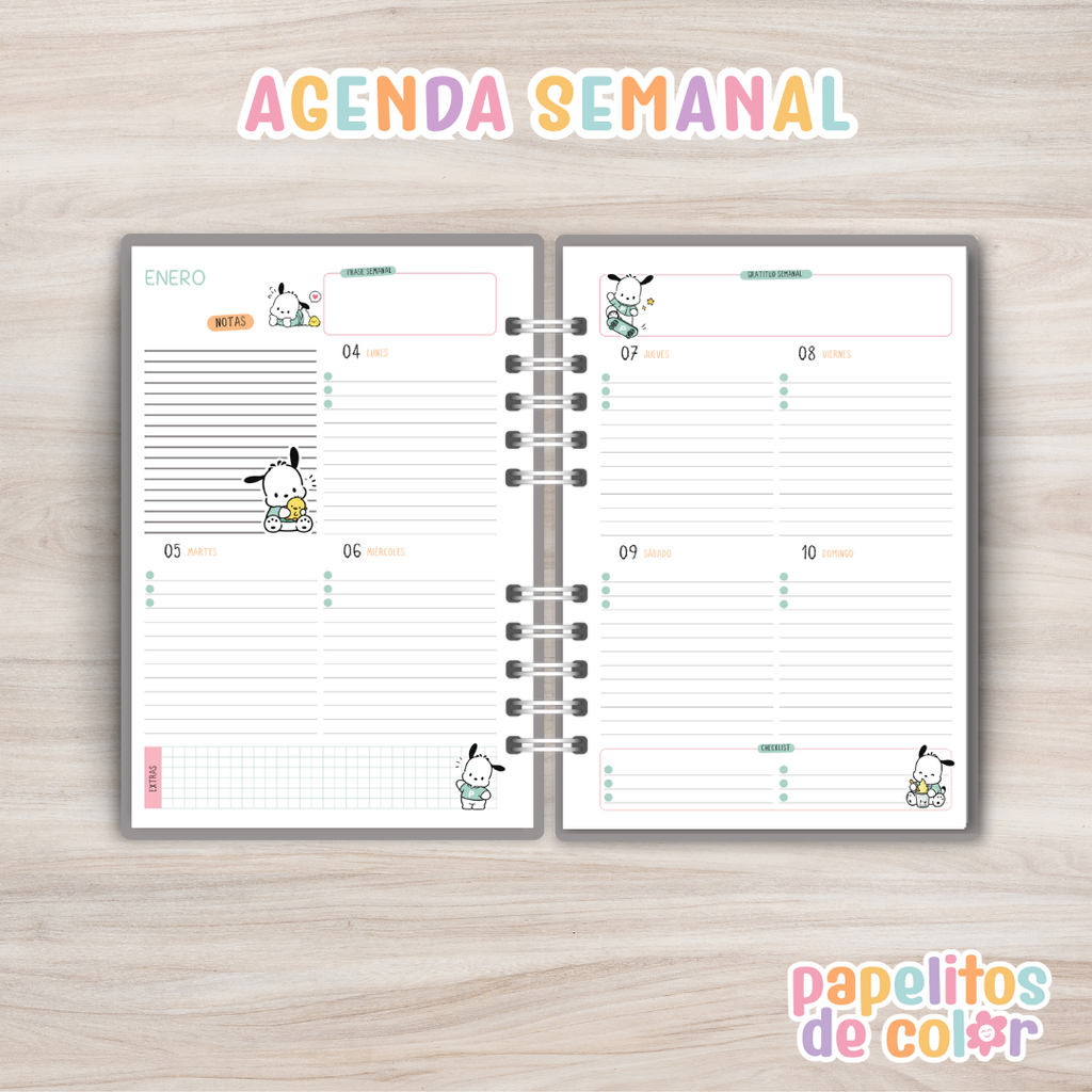 📔 Agenda Pochaco Semanal 2027 ✨
