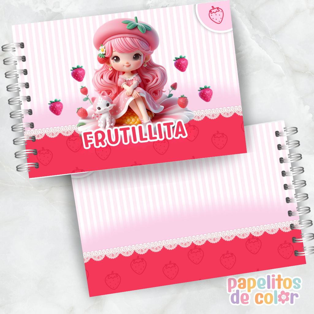 🍓💖 Cuaderno para pintar Frutillita💖🍓